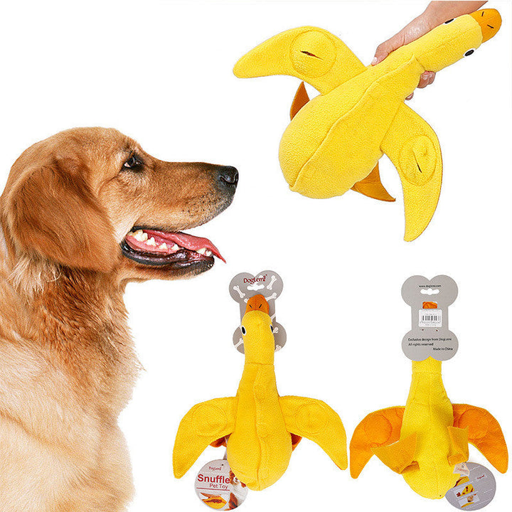 Gul hundtuggleksak för stimulerande lek och stressminskning hos din bästa vän.