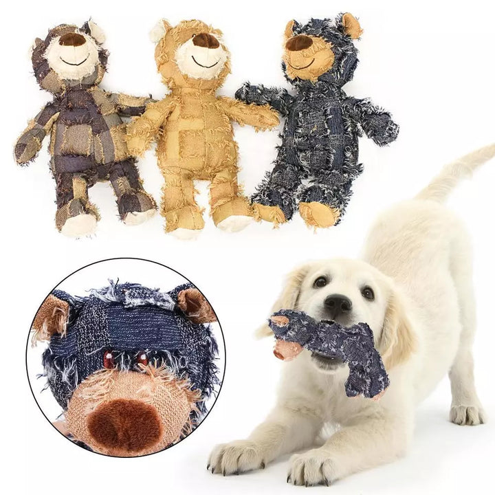 Hållbar hundtuggleksak för kraftiga bett, perfekt för aktivering och tandvård hos vuxna hundar.