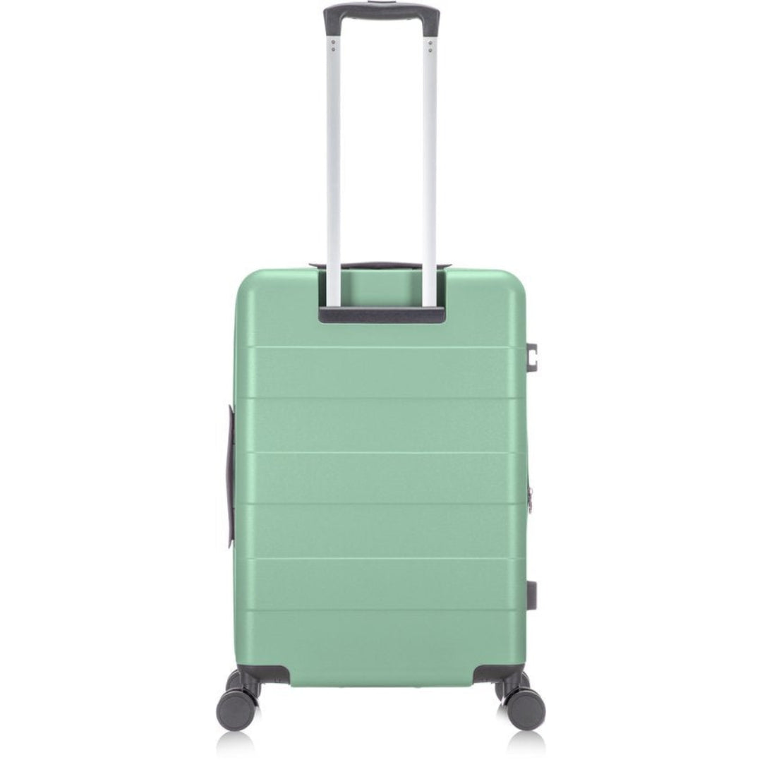 Kompakt svart kabinväska med laptopfack. Hårdresväska med TSA-lås, perfekt för affärsresor.