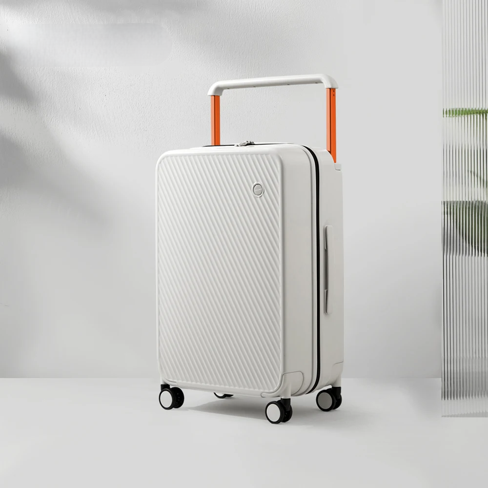 Premium resväska, hård och lätt, idealisk för frekventa resenärer, med flytande hjul och TSA-lås.