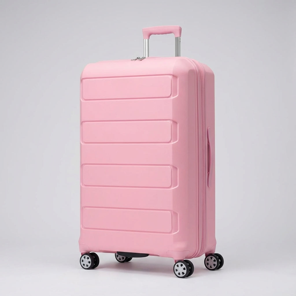Expanderbar hårdskalig resväska som rullar lätt på spinnerhjul. Perfekt bagage för snabb och smidig transport.