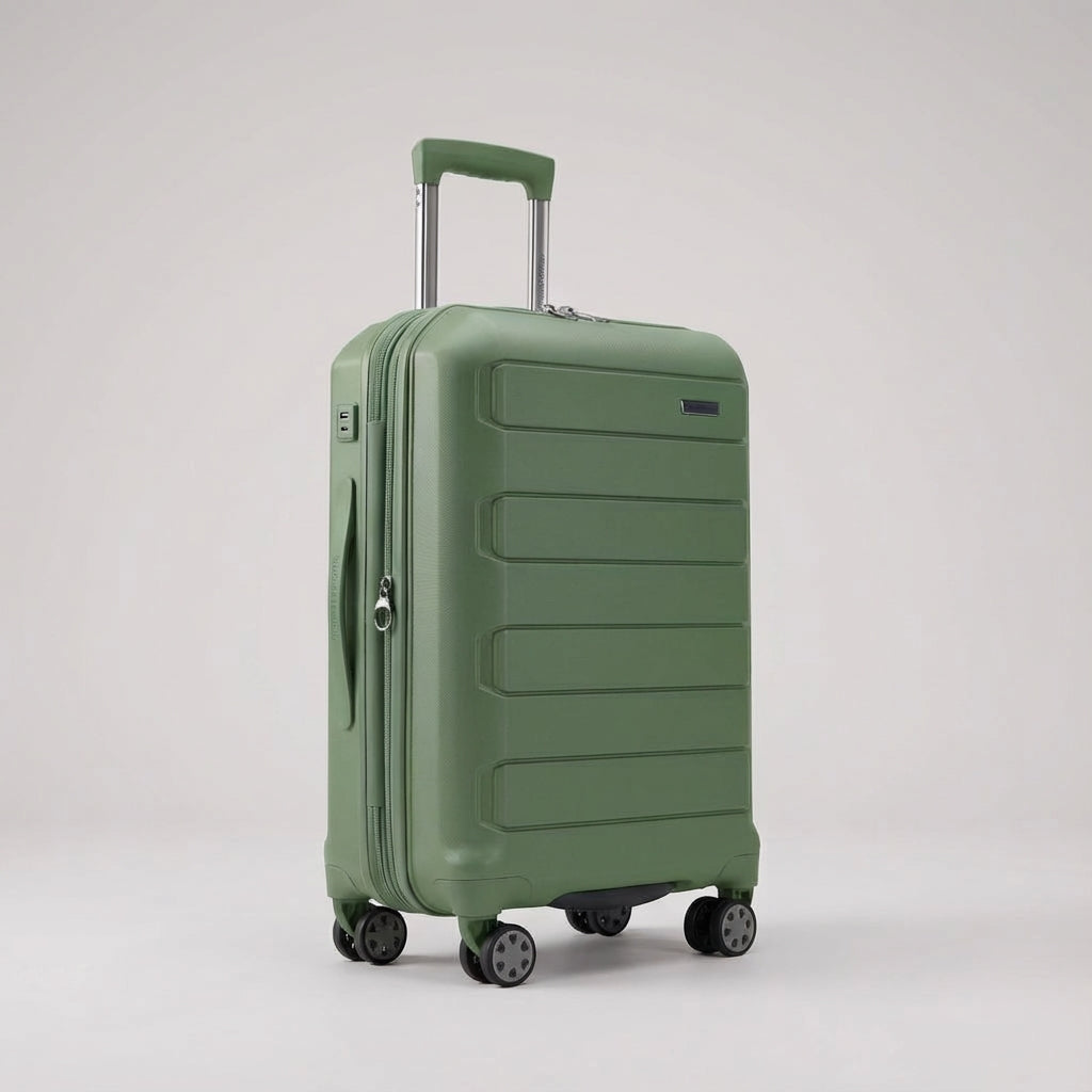 Hårdskalig expanderbar resväska med smarta fack för organiserad packning. Smidig spinner för stressfri resa.