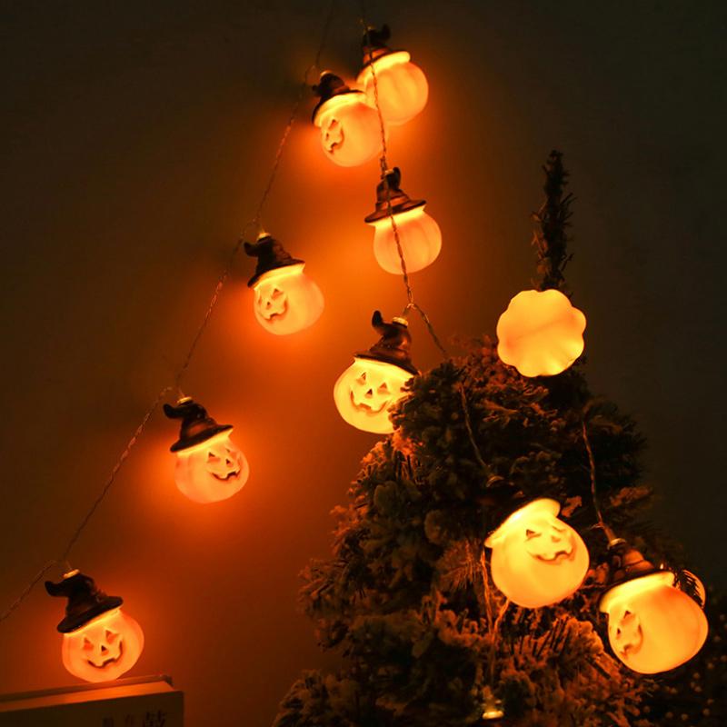 "Halloween pumpa ljusslinga med häxmössor, utomhusbelysning. Sprider mystiskt sken, fjärrstyrd och vattentät."