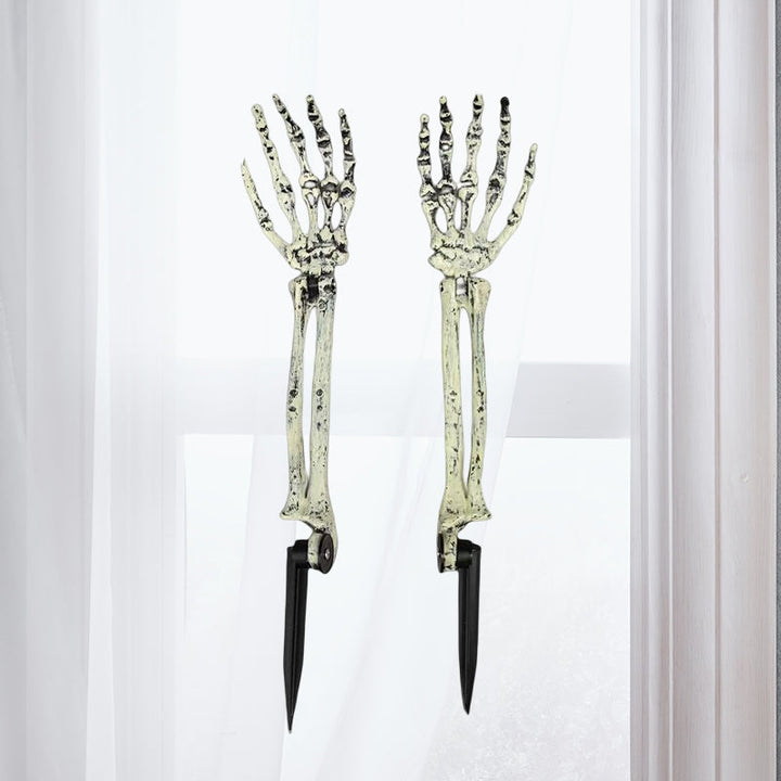 Halloween spökljus för trädgården, solcellsdriven, ser ut som ett vitt spöke från marken. UV-beständig plast.