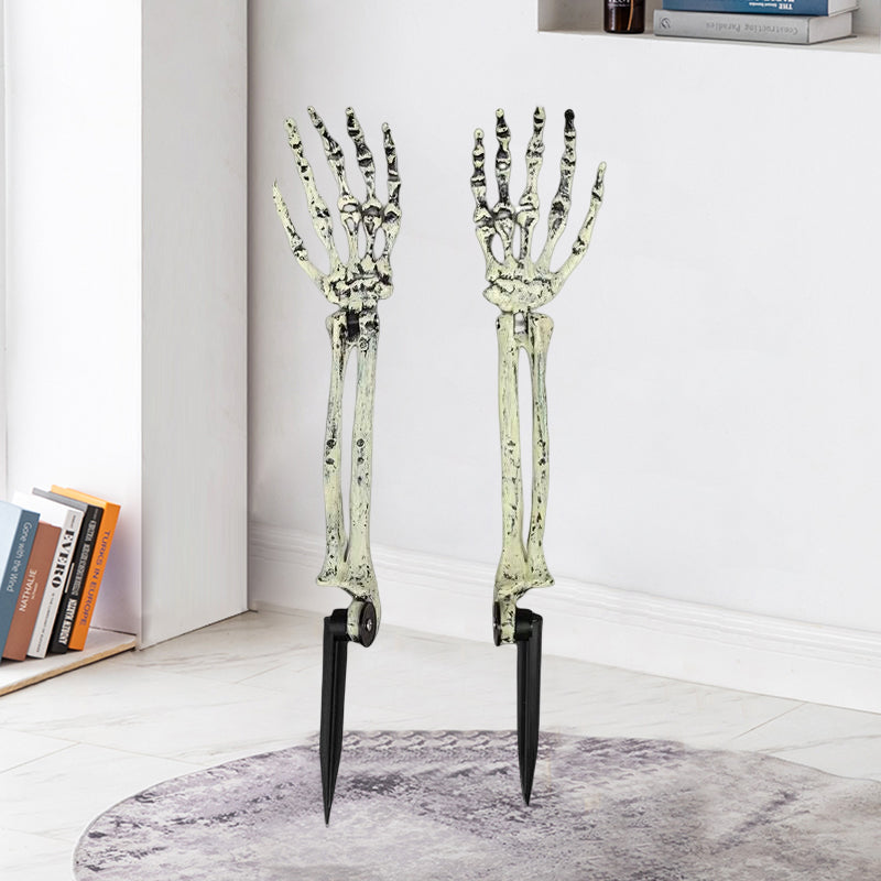 Halloween spökljus för trädgården, solcellsdriven, ser ut som ett vitt spöke från marken. UV-beständig plast.