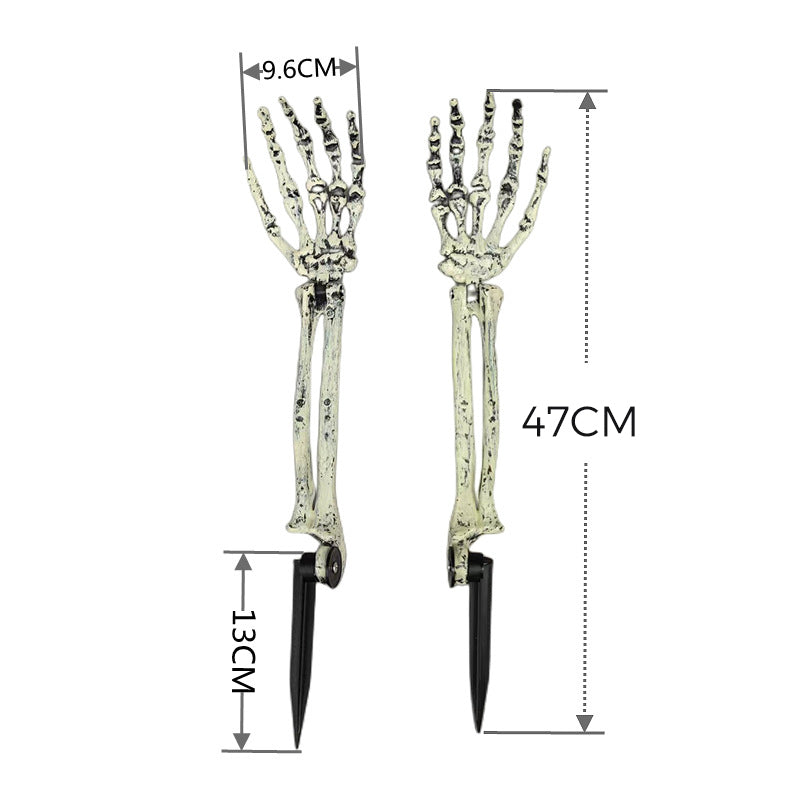 Halloween spökljus för trädgården, solcellsdriven, ser ut som ett vitt spöke från marken. UV-beständig plast.