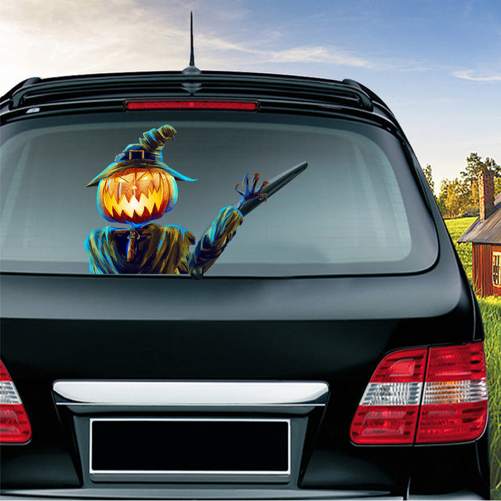 Halloween TorkarTag för bil, läskig design. Perfekt till Halloween, enkel installation och återanvändbar.