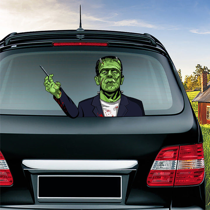 Halloween TorkarTag för bil, läskig design. Perfekt till Halloween, enkel installation och återanvändbar.