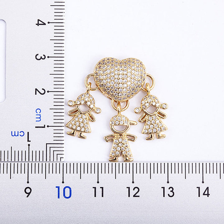 Halsband med mor och barn-motiv, utsökt hantverk, för mammor.