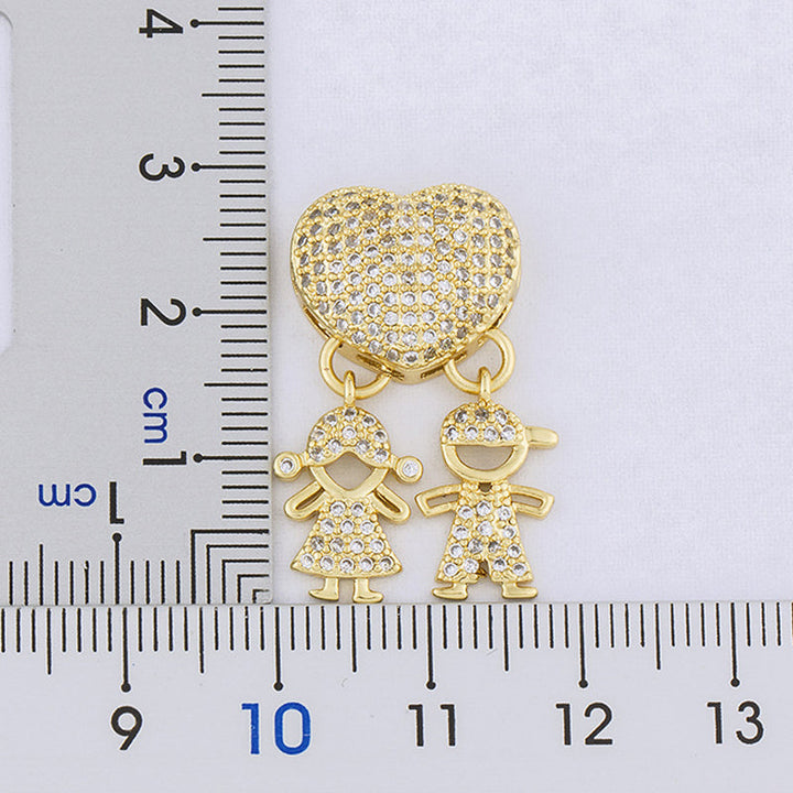 Halsband med mor och barn-motiv, utsökt hantverk, för mammor.