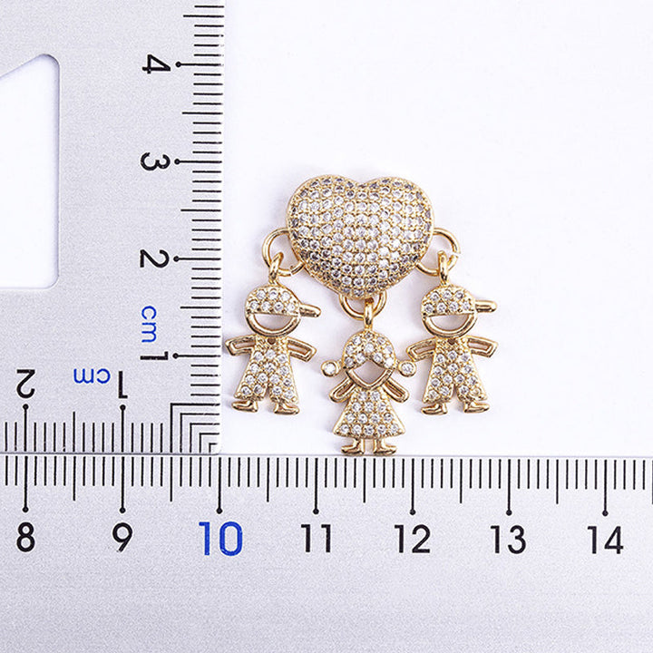 Halsband med mor och barn-motiv, utsökt hantverk, för mammor.
