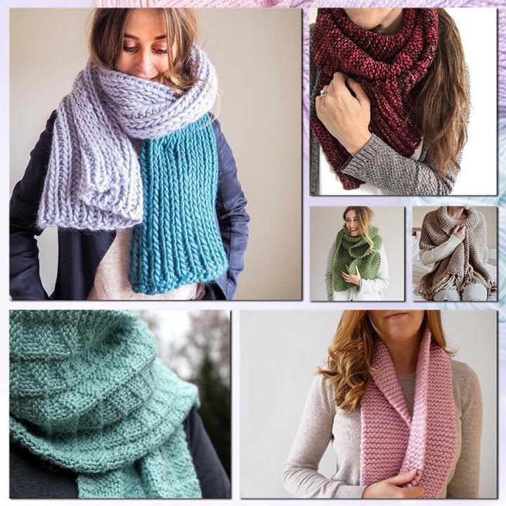 "Halsduksvävstol i lätt ABS-plast, färgglad, för stickning av halsdukar, mössor; idealisk för nybörjare och proffs."