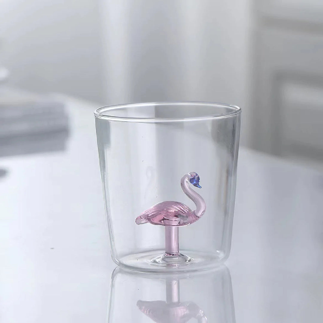 Perfekt presentidé: Handgjord 3D-glasmugg med kreativa djur- & växtdetaljer.