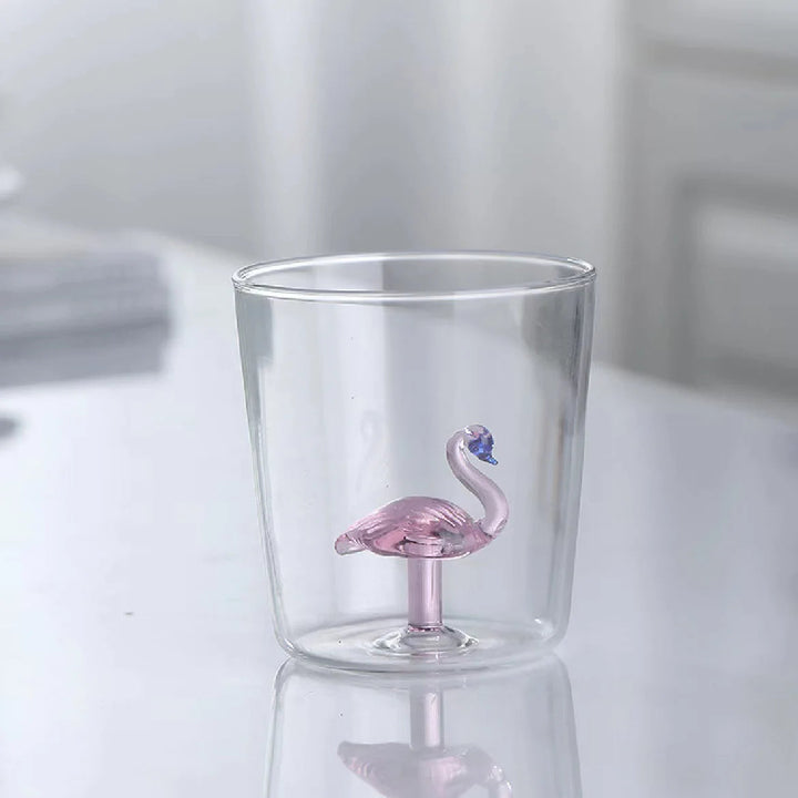 Perfekt presentidé: Handgjord 3D-glasmugg med kreativa djur- & växtdetaljer.