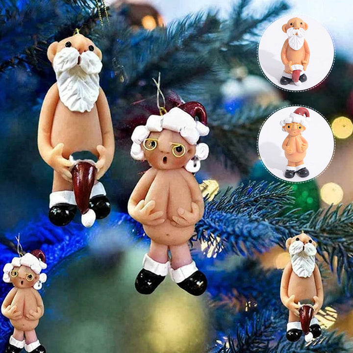 "Handgjord jultomte i harts, färgglad och väderbeständig dekoration för julstämning hemma."