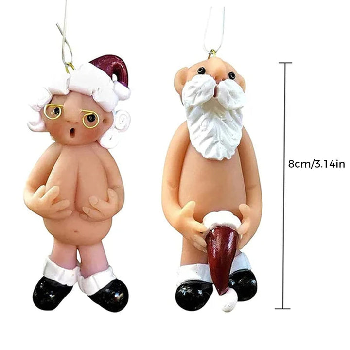 "Handgjord jultomte i harts, färgglad och väderbeständig dekoration för julstämning hemma."