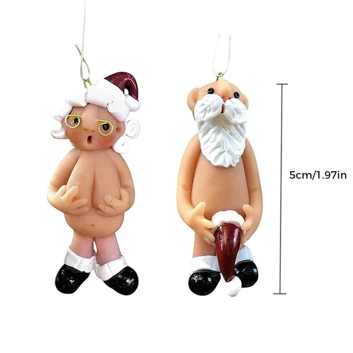 "Handgjord jultomte i harts, färgglad och väderbeständig dekoration för julstämning hemma."