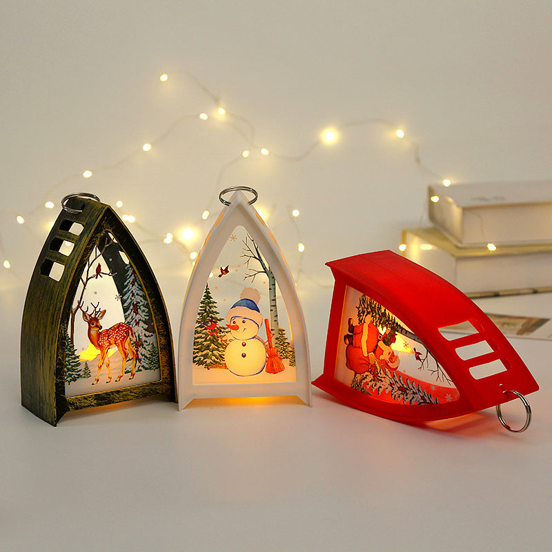 Handmålad LED juldekoration med tomtedesign för julbord, skapar en magisk och festlig stämning i hemmet.