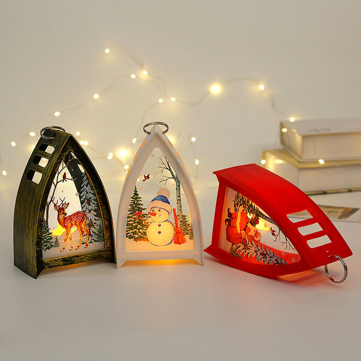 Handmålad LED juldekoration med tomtedesign för julbord, skapar en magisk och festlig stämning i hemmet.