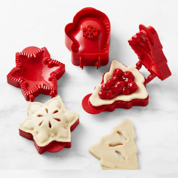 Handpajformar för bakning med pumpa, äpple, ekollon design, ABS-material, höstmotiv, perfekta för små pajer