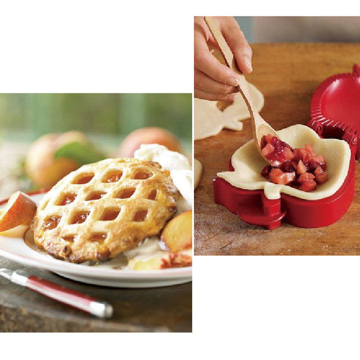 Handpajformar för bakning med pumpa, äpple, ekollon design, ABS-material, höstmotiv, perfekta för små pajer