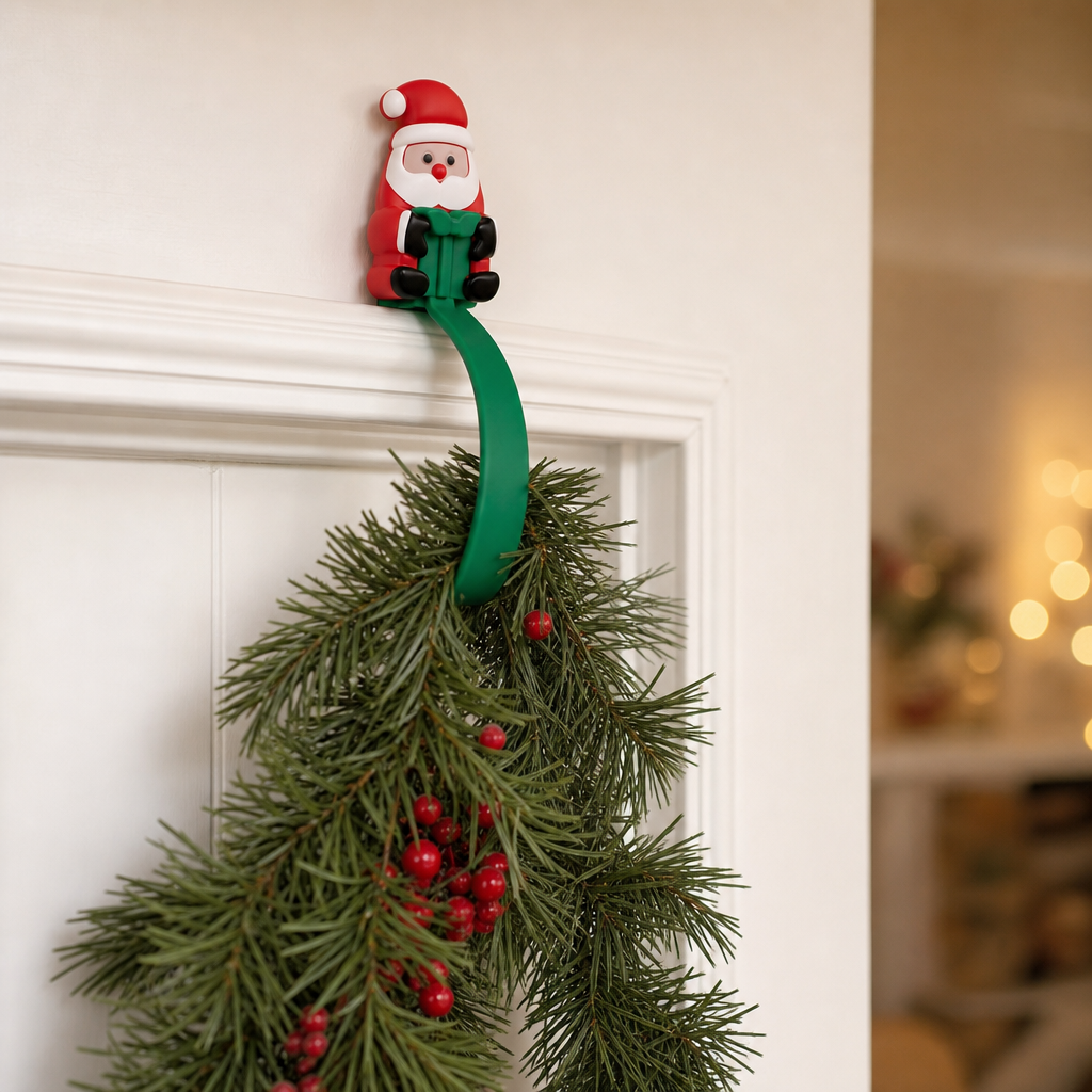 Närbild på Santa Snaps silikonkrok formad som jultomte