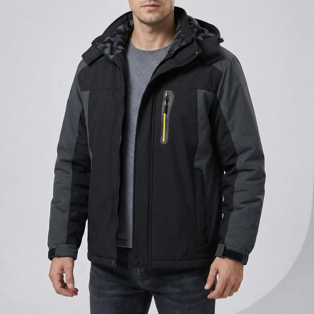 Robust Herr Aidan vinterjacka, designad för urban stil, håller dig varm och skyddad mot vind.