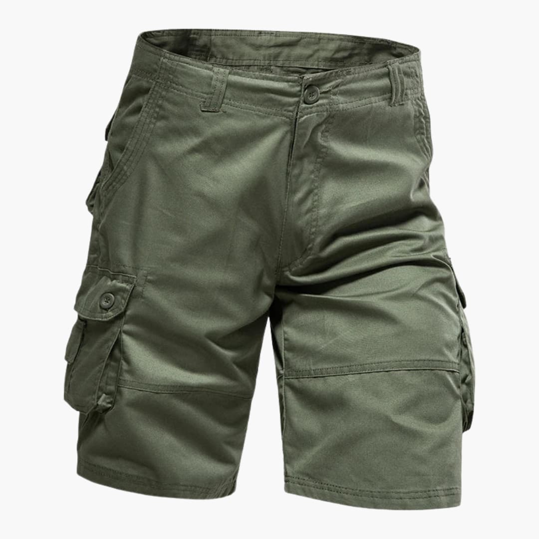 Herr cargoshorts, bekväma sommarshorts med flera fickor och justerbar midja, ett måste för varma dagar.