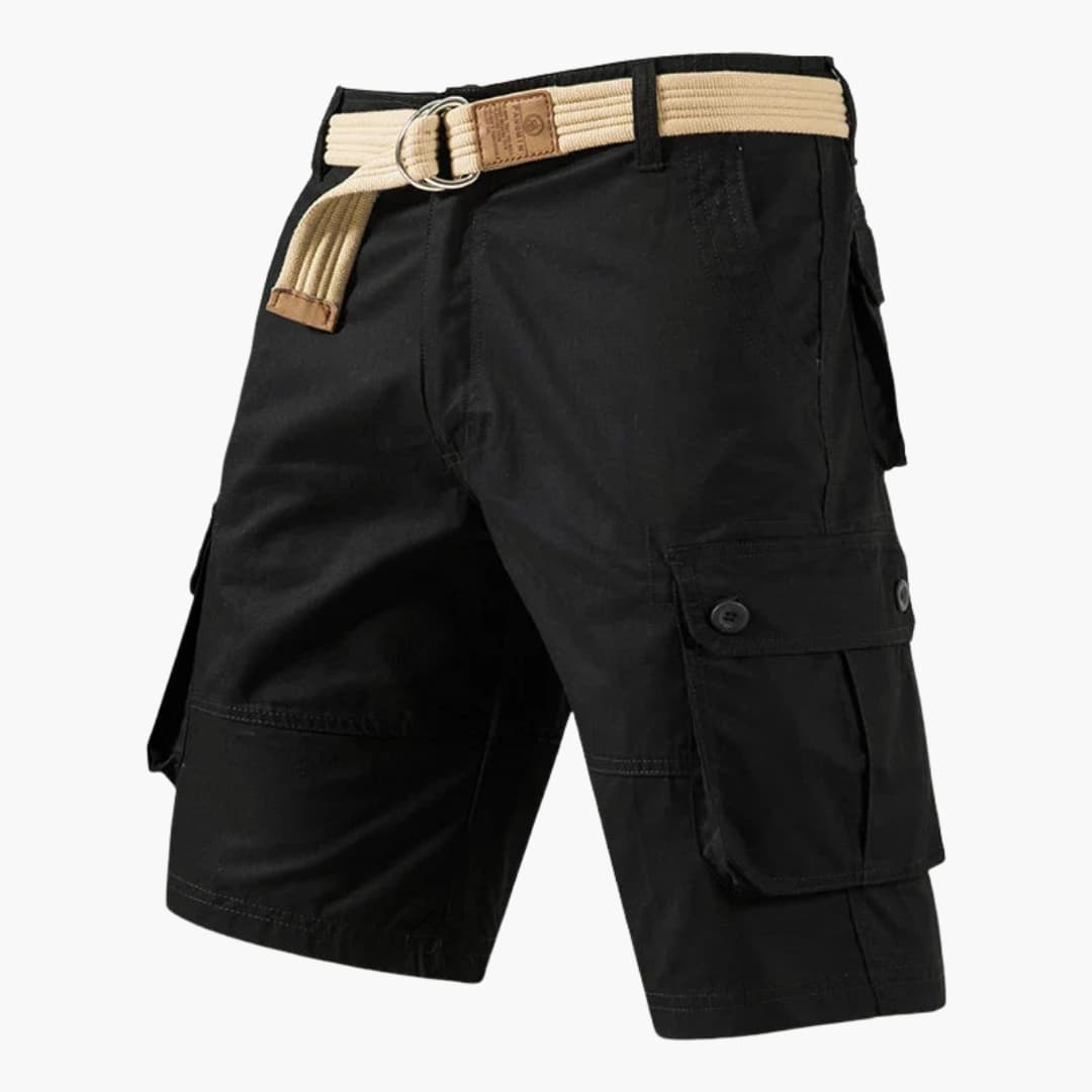 Bekväma herr cargoshorts. Stilrena sommarshorts med bälte, perfekta för vardag och outdoor.