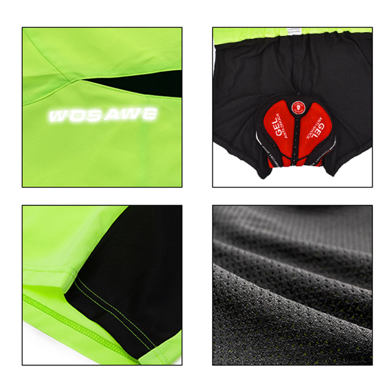 Reflekterande detaljer på benet av svarta sportshorts för mörka kvällar