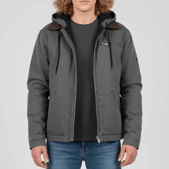 Herrkläder: Sportig hoodie jacka 'Luke' för lager på lager, med huva och dragkedja för optimal komfort.