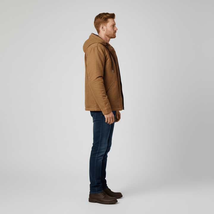 Bekväm herr hoodie med huva, perfekt som casual ytterplagg för mode och fritid.