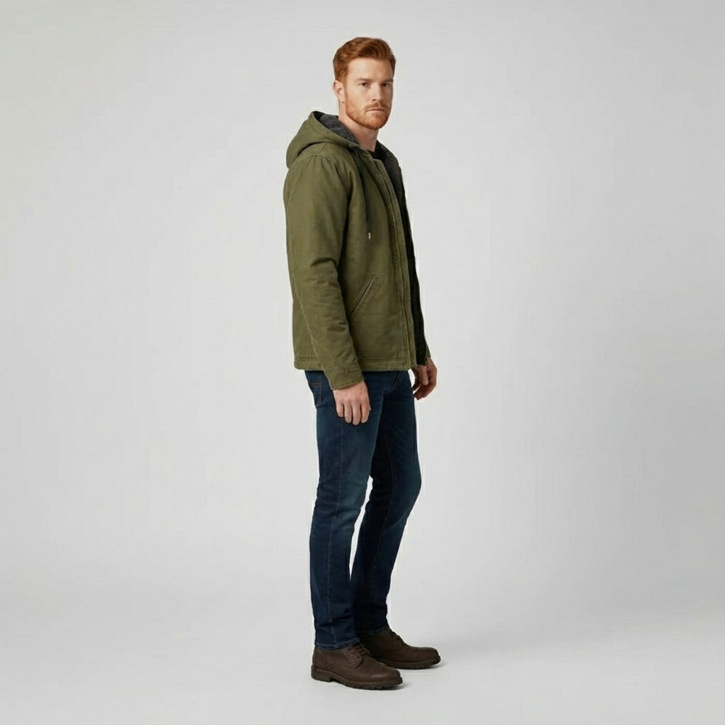 Bekväm och sportig herr hoodie jacka 'Luke' med dragkedja och huva, för alla tillfällen.