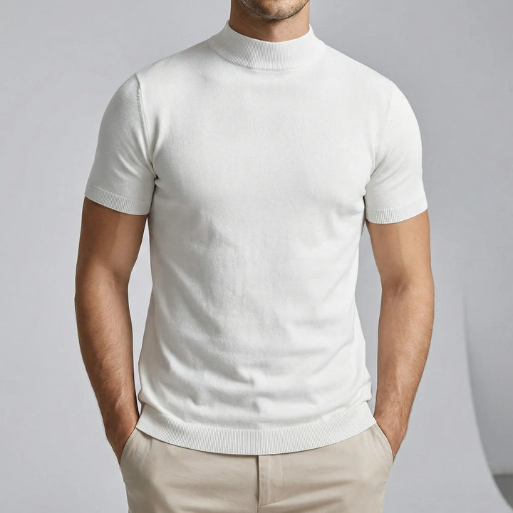 Ledig herr t-shirt Liam med kort ärm och polokrage. Perfekt för avslappnad vardag och sommar.