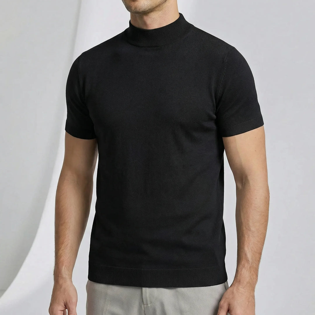 Mångsidig herr t-shirt Liam, kortärmad polokrage. Passar till jeans för en avslappnad eller elegant look.