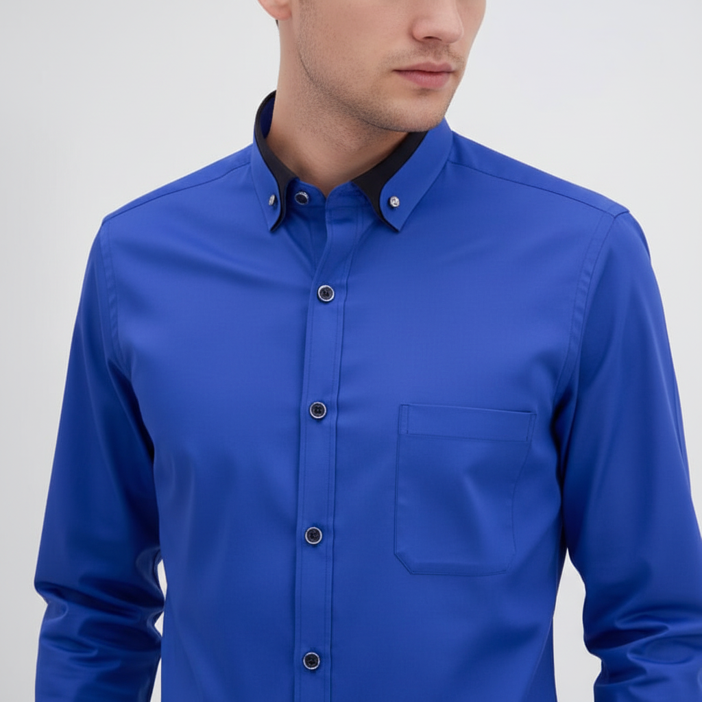 Herrskjorta för vardag & mode, långärmad med krage, bekväm och stilren design. Elegant känsla.
