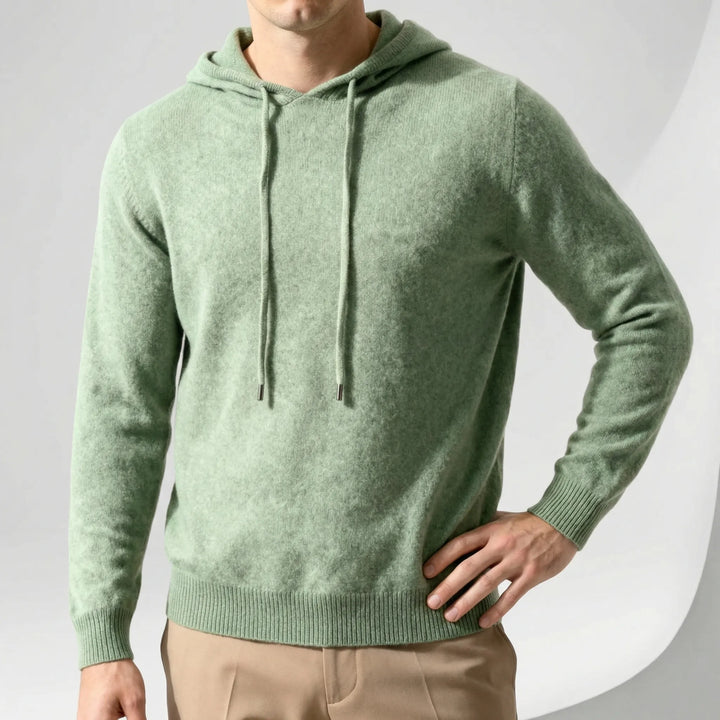 Mångsidig "Leo" herr hoodtröja, minimalistisk design, perfekt som elegant lagerplagg för alla tillfällen.