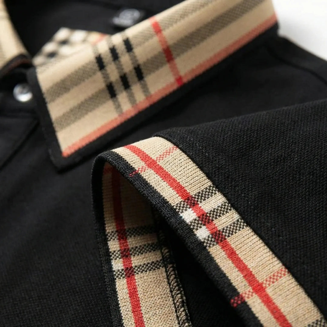 Elegant herr polo-skjorta Matthew med kort ärm. Idealisk för bekväm vardagsstil.