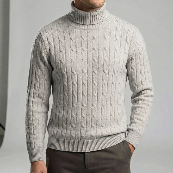 Mjuk herr polotröja med snyggt strukturmönster. Idealiskt vardagsplagg som ger en elegant look.
