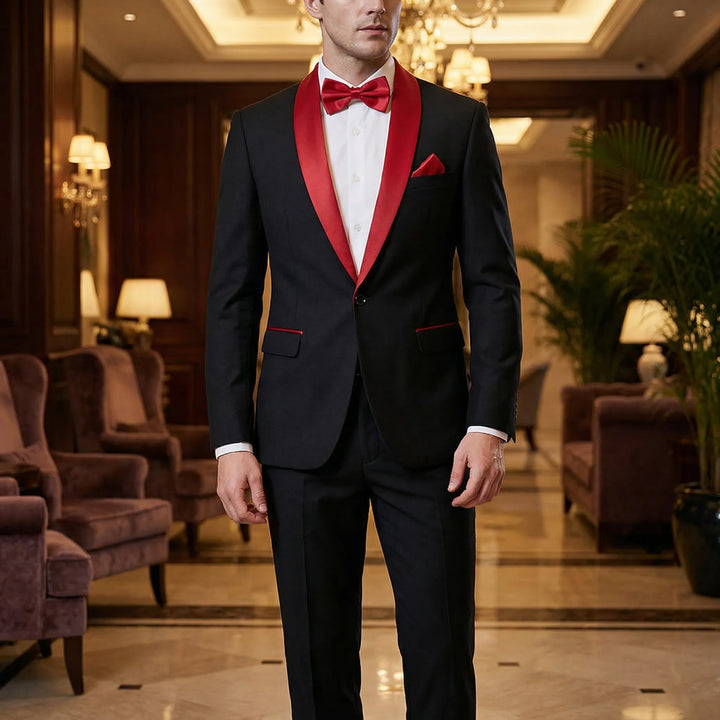 Herr Slim-Fit tredelad kostym 'Patrick' med kavaj, väst och byxor. Perfekt för formella tillfällen.