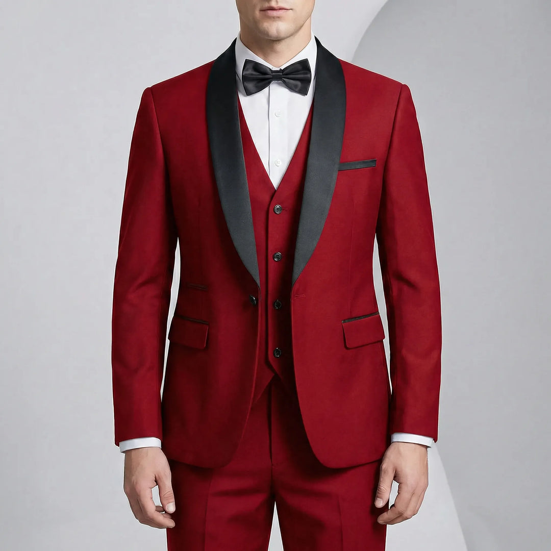 Högkvalitativ slim-fit tredelad herr kostym, idealisk för elegant herrmode & event.