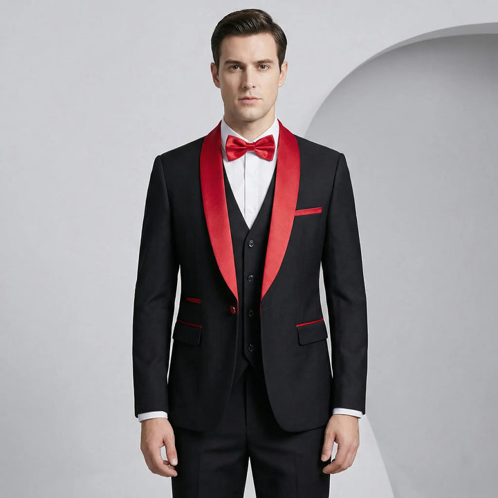 Modern tredelad slim-fit kostym. Ett elegant val för den stilmedvetne herren.