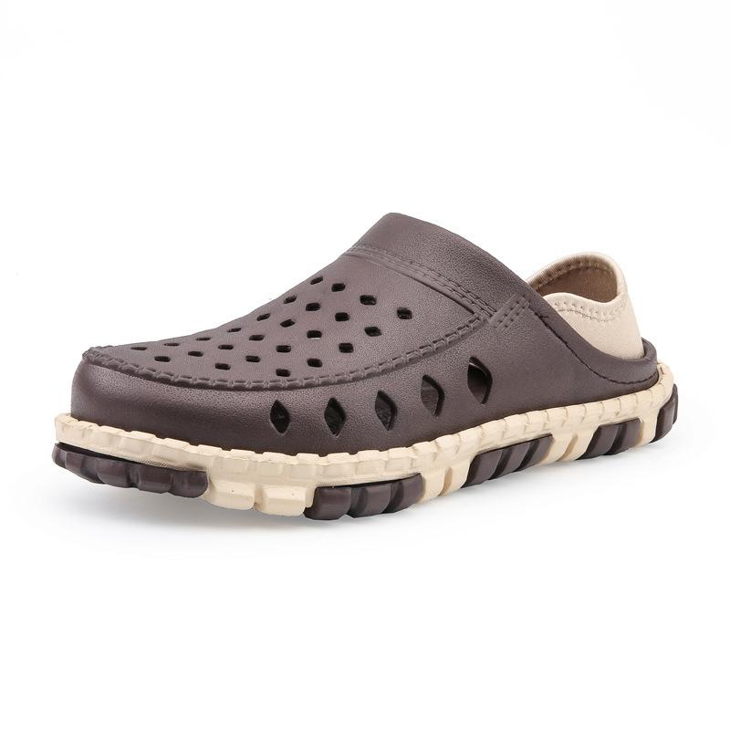 Herr sommarsandaler med andningsbar design, lätt EVM-material och halksäker tredimensionell fiskbenssula.