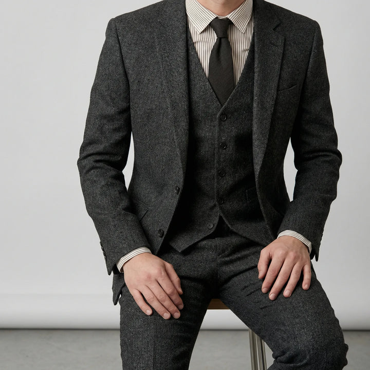 Modern och stilren slim fit kostym för herrar, idealisk för att skapa en skarp och sofistikerad look.
