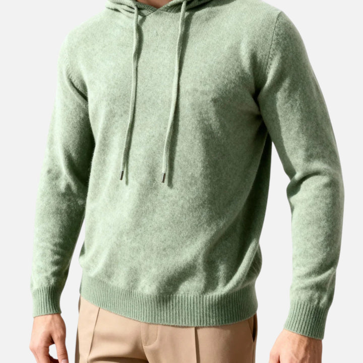 Avslappnad herr hoodtröja med minimalistisk design. Ger en lyxig och bekväm känsla för vardagen.