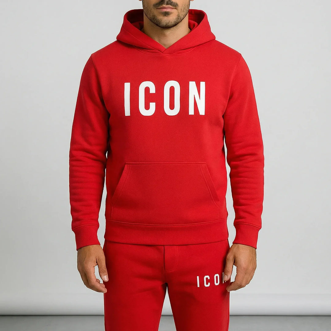 Avslappnat och snyggt herrset "Callum". Hoodie och joggers för en bekväm men modern look, perfekt för fritid.