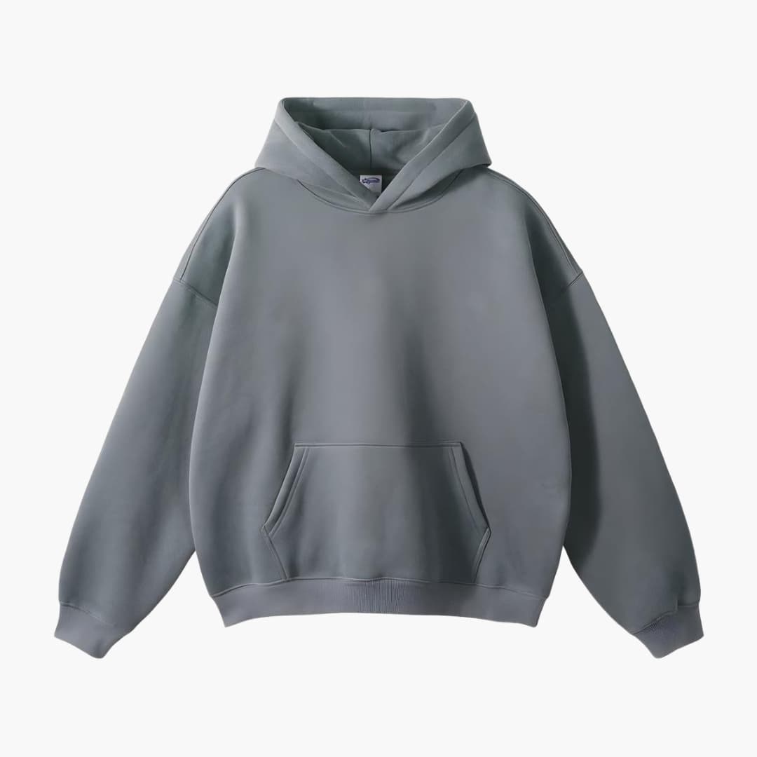 Mjuk och bekväm huvtröja för herr med fast huva. Perfekt vardagströja med rymlig känguruficka för en avslappnad look.