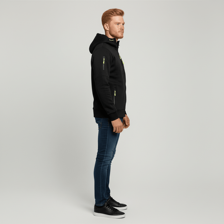 Sportig herrjacka, Oscar hoodie med dragkedja och huva. Perfekt för en avslappnad look.