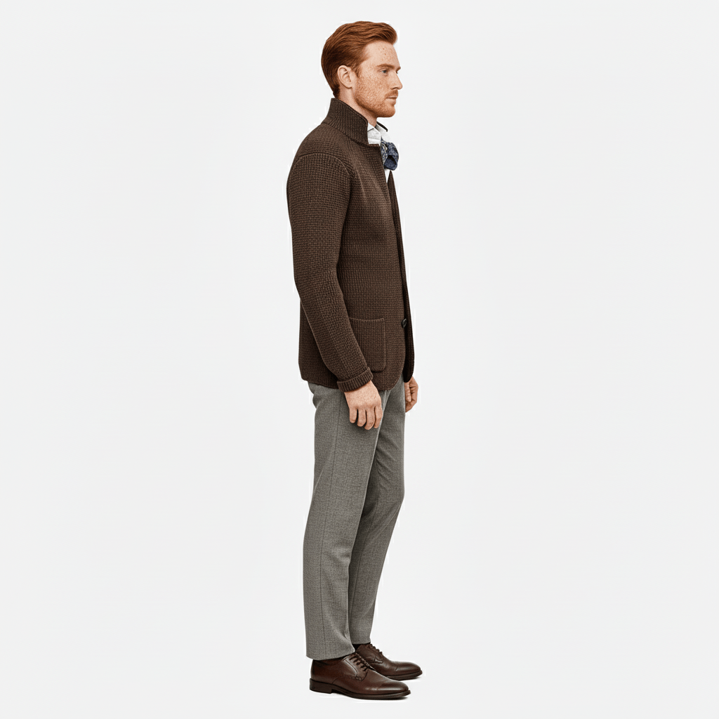 Herrkofta Daniel, långärmad och bekväm. Texturerad stickning, perfekt för vardagen och höstmode.