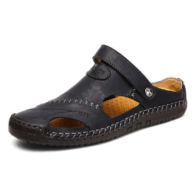 Herr sandaler Jake: den ultimata vardagsskon. Sluten tå, andningsbar och med bra stöd.